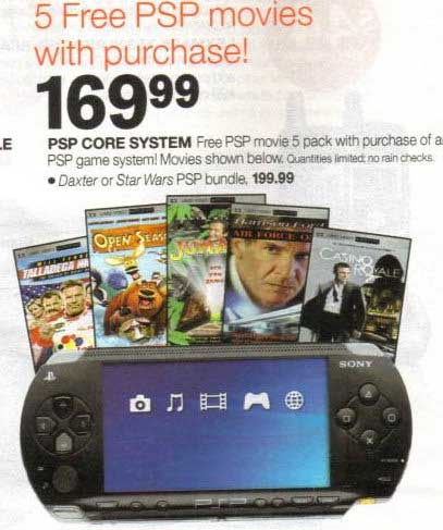 Target bundles the PSP with five movies for Black Friday images