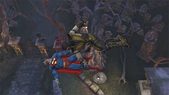 When Worlds Kollide Superman can pound Scorpion into the ground images