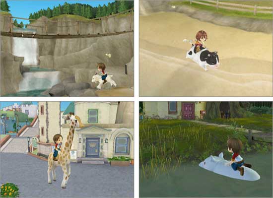 Harvest Moon: Waku Waku Animal March has hippo racing images