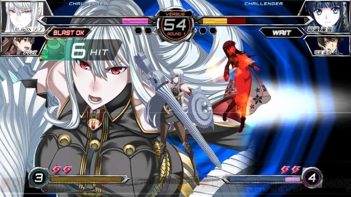Valkyries Selvaria and Alicia in Dengeki Bunko Fighting Climax