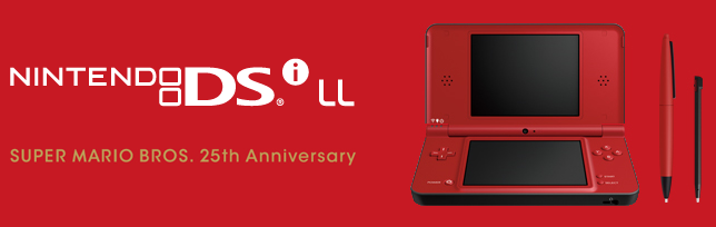 Nintendo DSI XL Handheld Console Red Super Mario Bros 25th Anniversary  Edition