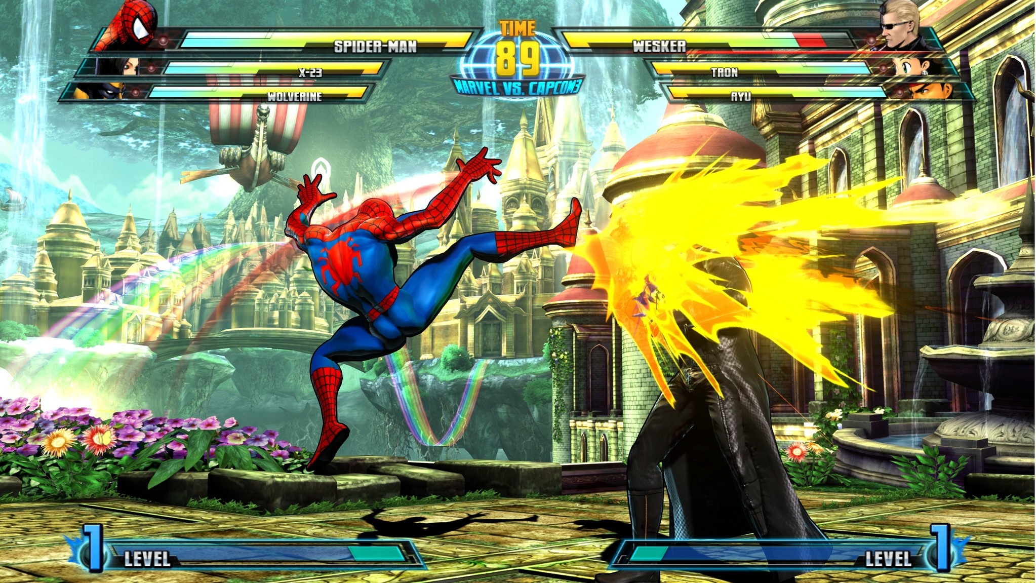 Spider-Man And Wesker Screens Web Swing Over - Siliconera