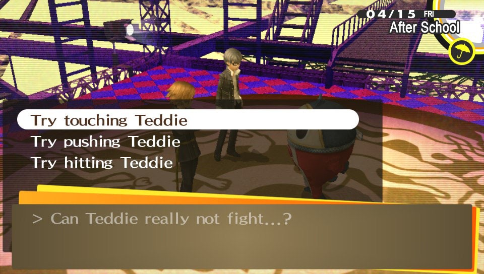 Persona 4 Golden screenshots. Touch try
