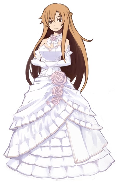 Life-size Sword Art Online anime girl figure wears real, custom-made  wedding dress