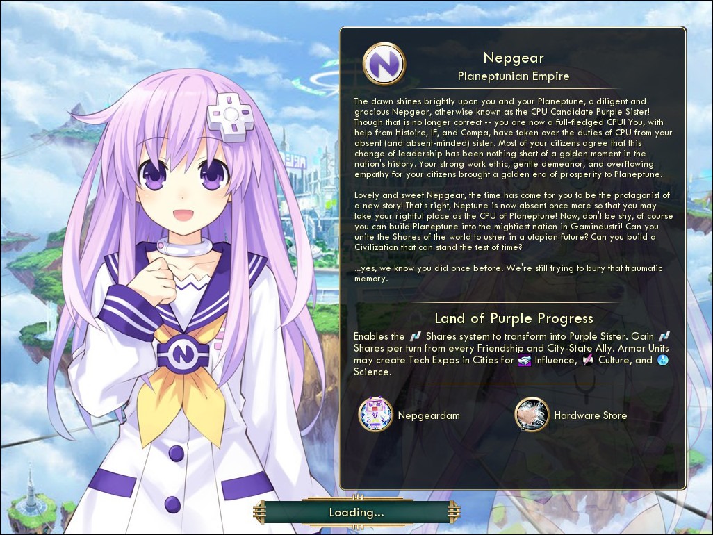 Civilization V Mod Adds Hyperdimension Neptunia S Landmasses And A Share System Siliconera