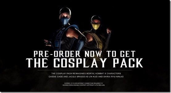 mortal kombat xl preorder costumes