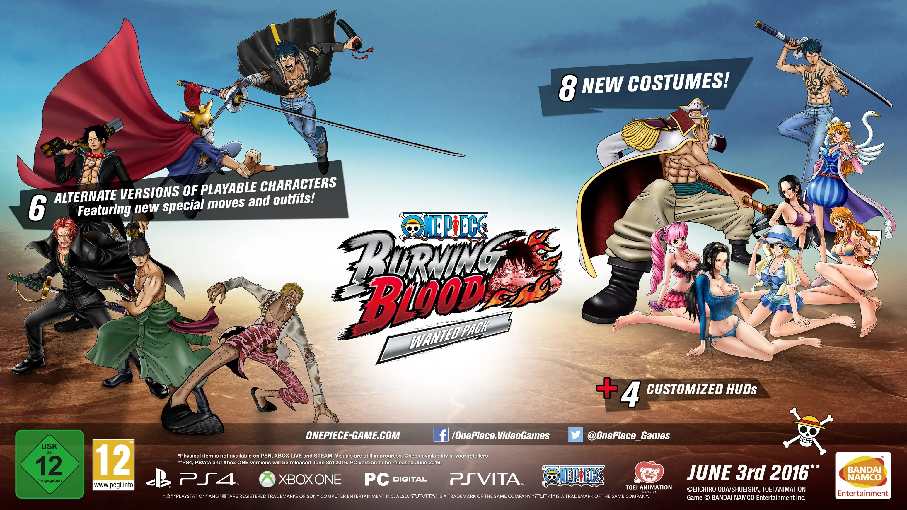 One Piece Burning Blood Digital Deluxe Edition Includes Alternate Characters Costumes And Huds Siliconera