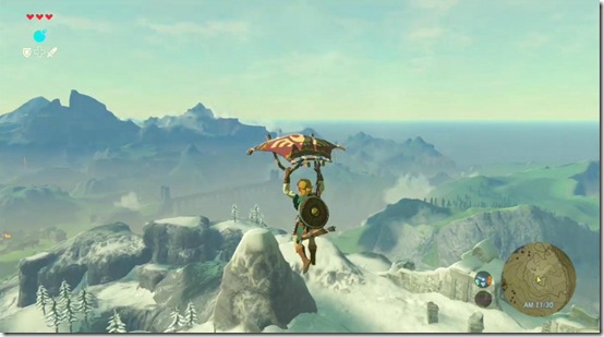 Zelda Breath of the Wild Link Paragliding