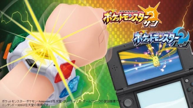 Pokemon Z Ring Crystal Set Bracelet w Pikachu Figure TOMY Nintendo DS Sun +  Moon