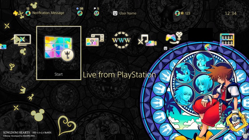 Kingdom Hearts Hd 1 5 2 5 Remix S Digital Pre Order Bonus Ps4 Theme Is Simple And Clean Siliconera
