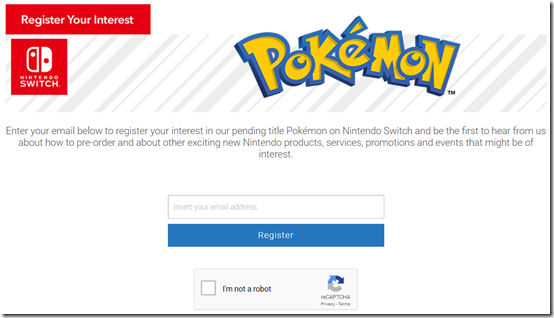 Nintendo Opens Up Email Registration For News On Pokémon On Nintendo ...
