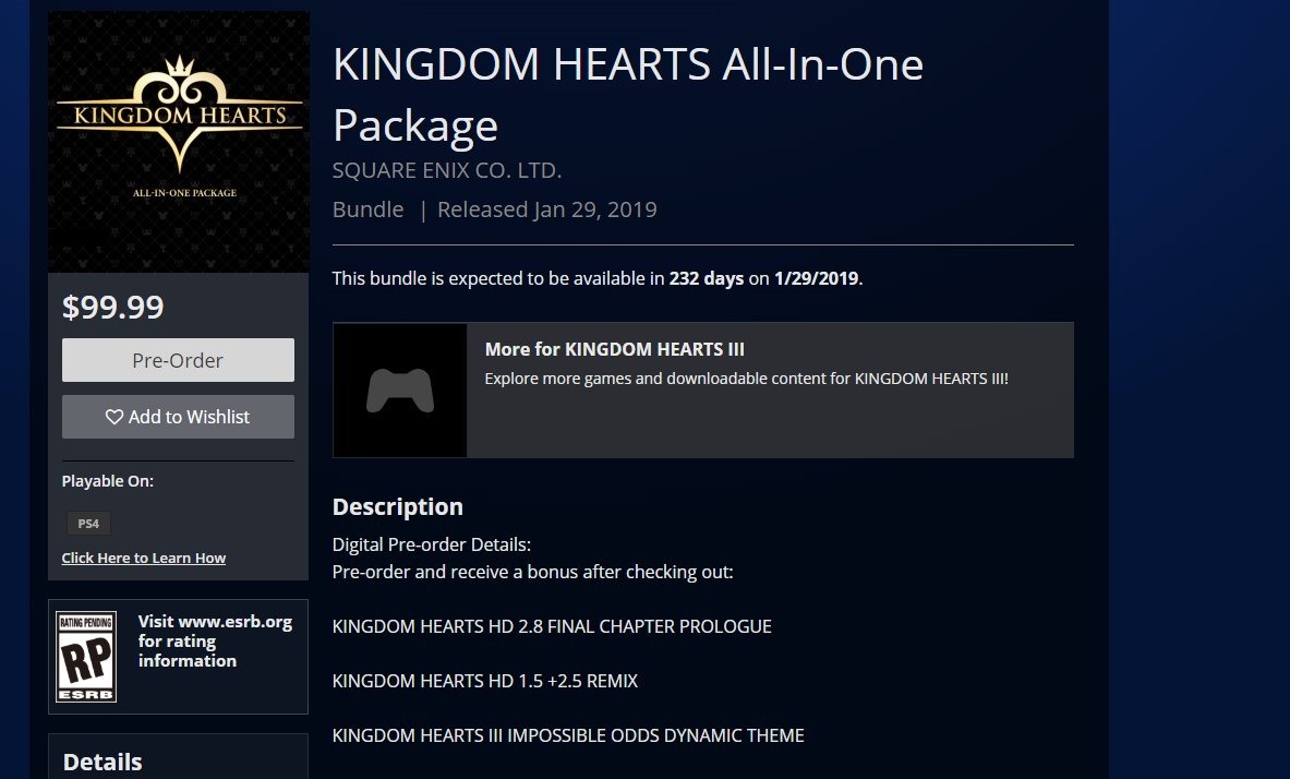 Image] [PS4 Pro] Kingdom Hearts 3 LE Bundle : r/PS4
