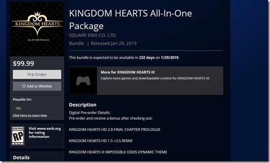 Kingdom Hearts All-In-One Package Gets You Every Game In One Swoop