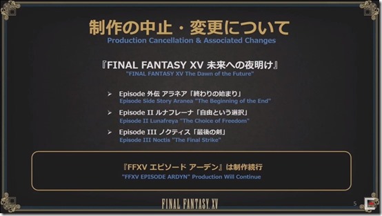 ffxv dlc cancelation