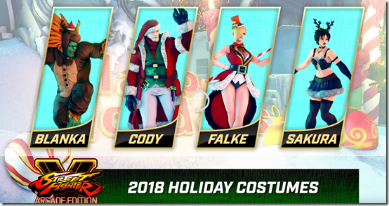 street fighter v 2018 holiday costumes