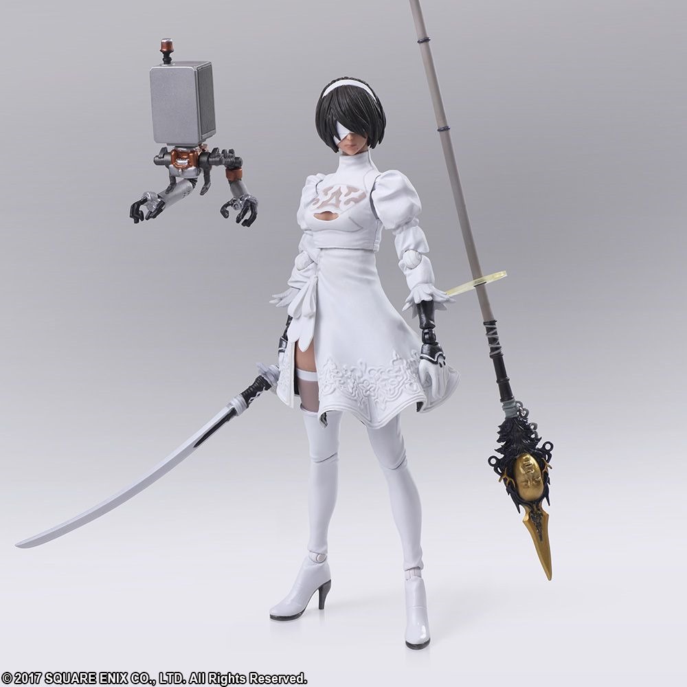 NieR: Automata 2B Statuette (Beastlord Weapon, White Outfit