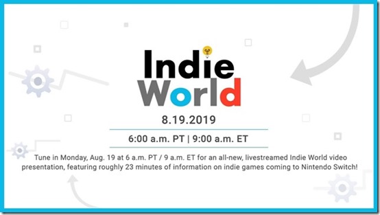 nintendo indies world august 2019