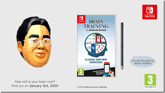 dr kawashima's brain training for nintendo switch