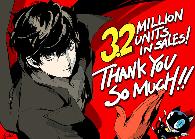 Persona 5 Passes 3.2 Million in Worldwide Sales