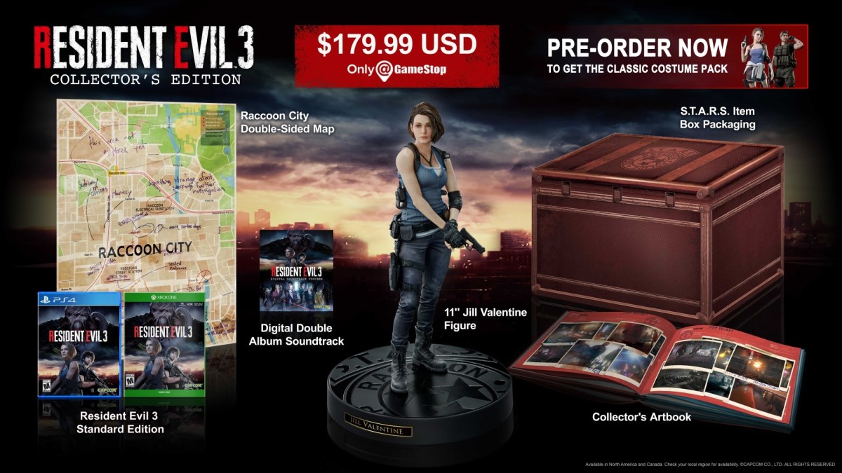 resident evil 3 collectors edition