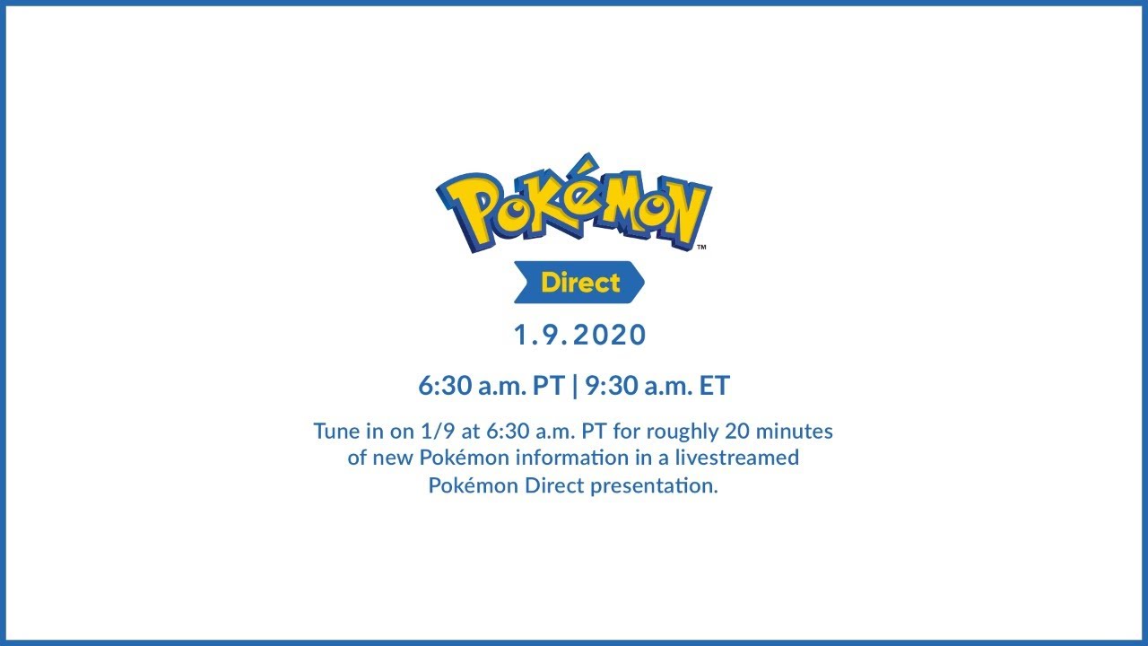 Pokemon Direct January 9, 2020