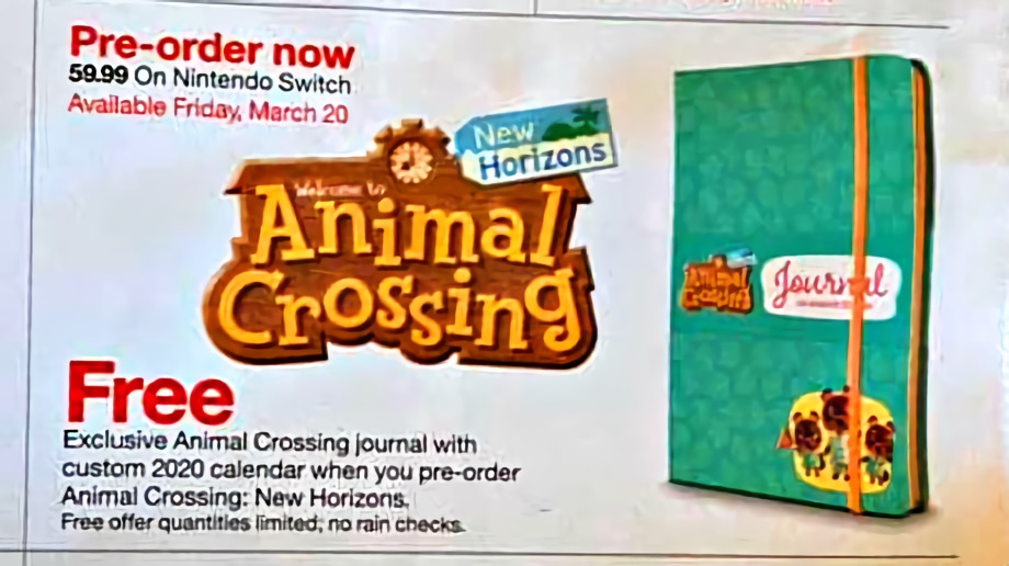 animal crossing new horizons preorder