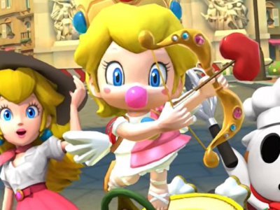 mario kart tour valentines tour cherub baby peach