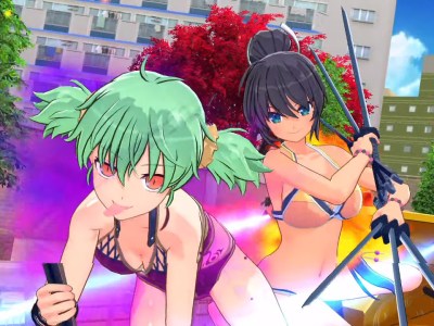 Kandagawa Jet Girls Senran Kagura guets Homura, Hikage, Murasaki, and Mirai