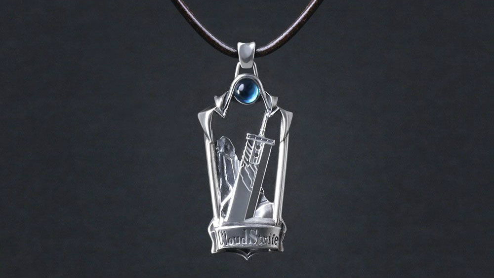 Sieraden Kettingen Hangers Final Fantasy VII Inspired Glow in the Dark 15mm Pendant FFVII Glowing Holy Materia Necklace Green or Blue 02 03 19in Chain 