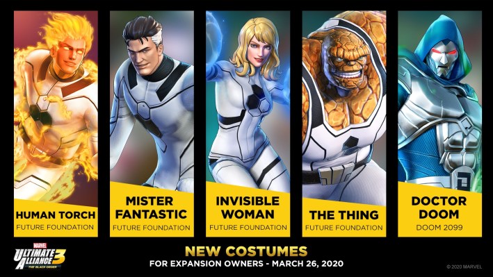 marvel ultimate alliance 3 fantastic four costumes