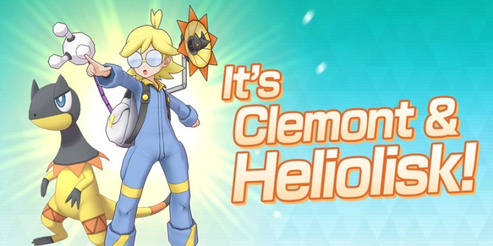 Pokemon Masters Clemont and Heliolisk