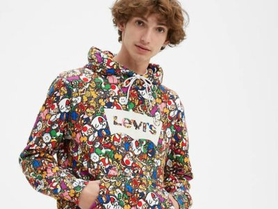 levis super mario graphic pullover hoodie 3a