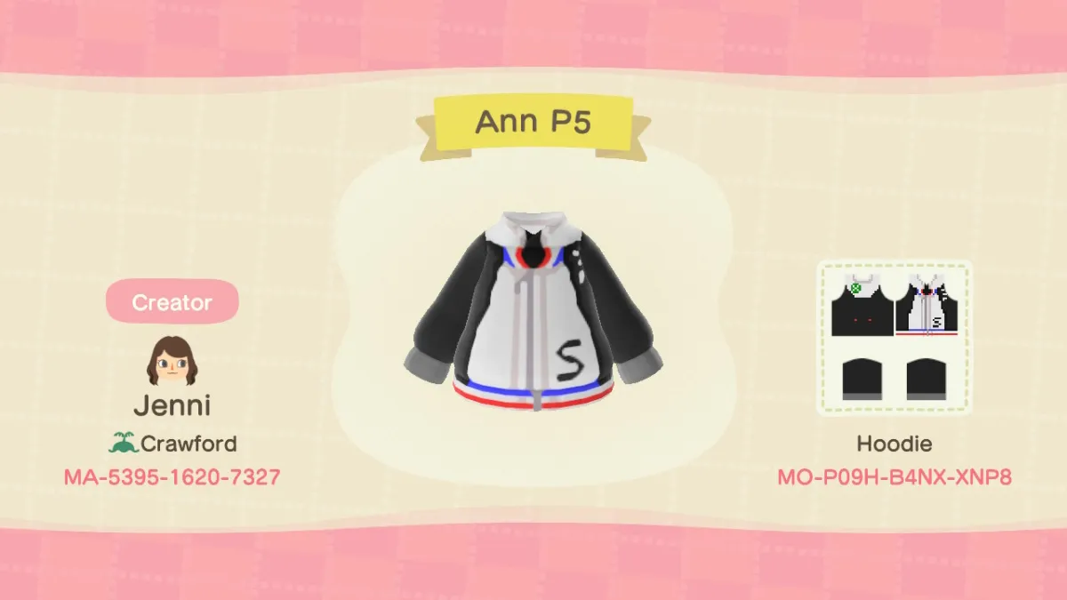 persona 5 switch animal crossing new horizons outfits codes ann