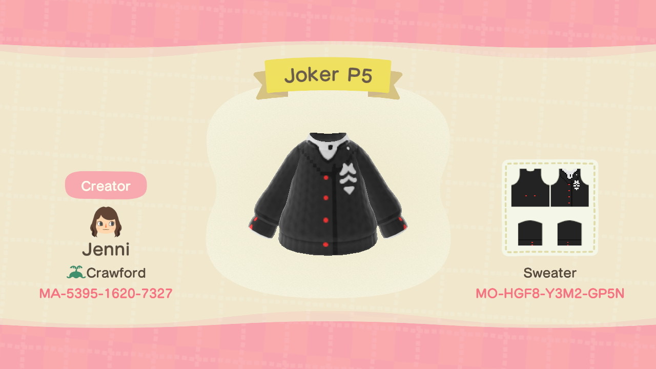 Check Out Siliconera S Persona 5 Animal Crossing New Horizons Outfits