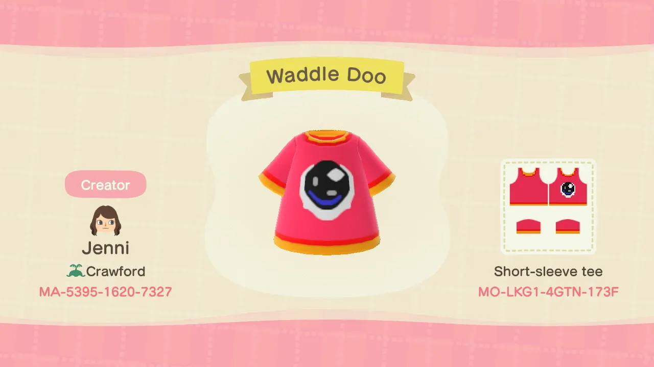 persona 5 switch animal crossing new horizons outfits codes waddle doo shirt