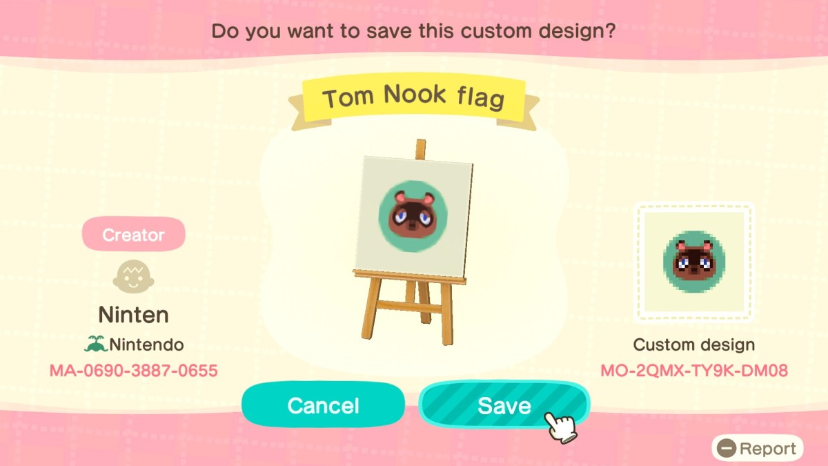 tom nook flag