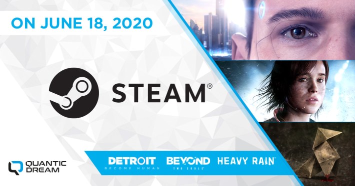 Quantic Dream Heavy Rain, Beyond: Two Souls, Detroit: Become Human for PC via Steam