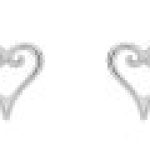 Kingdom Hearts Heart Motif Silver Earrings