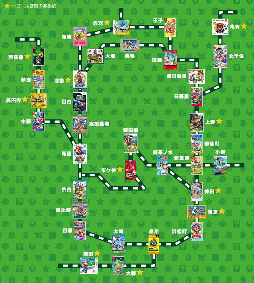 Super Mario 35th Anniversary Tokyo map