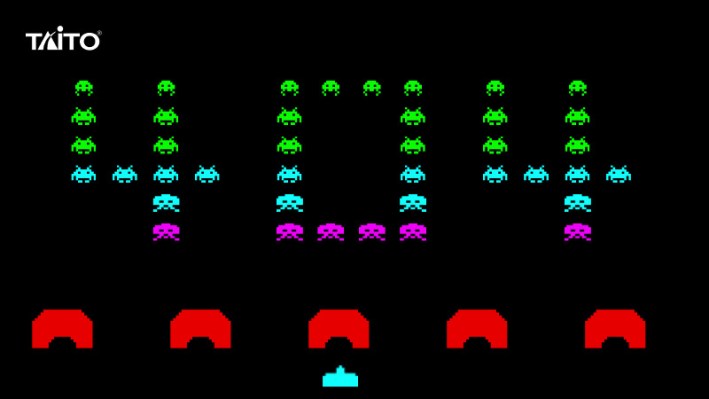 Taito website 404 Space Invaders