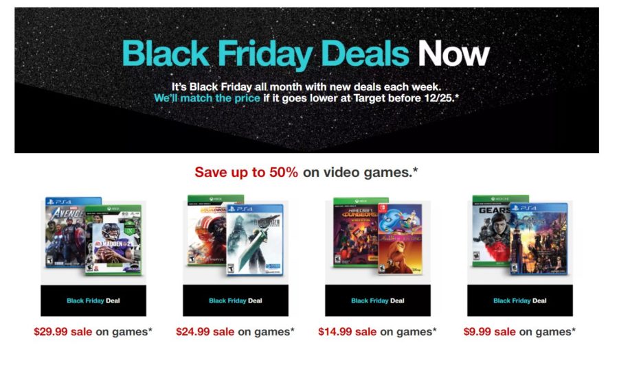 target black friday video games