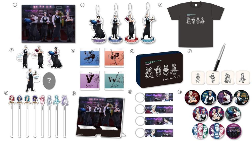 Devil May Cry 5 waiter merchandise at Capcom Cafe
