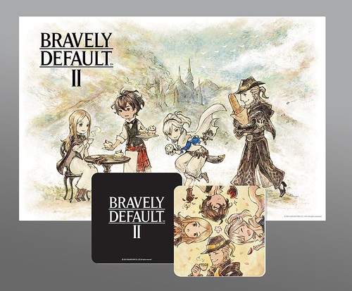 best buy bravely default ii pre-order coaster and place mat