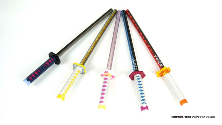 Demon Slayer pencils with Nichirin Blade handle caps