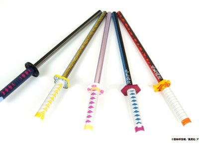 Demon Slayer pencils with Nichirin Blade handle caps