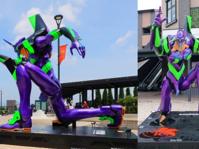Evangelion statue in Ibaraki Japan