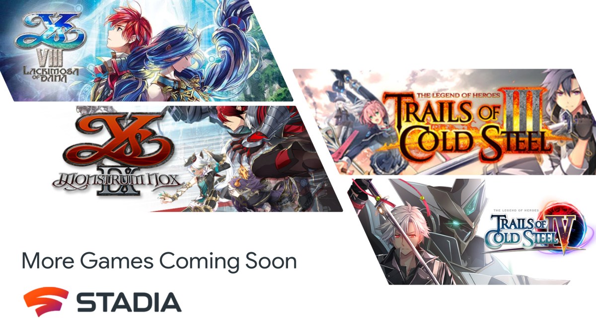 Trails of Cold Steel and Ys Stadia