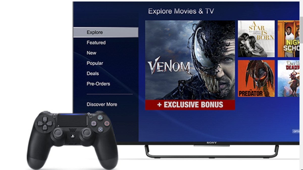 playstation store tv movies
