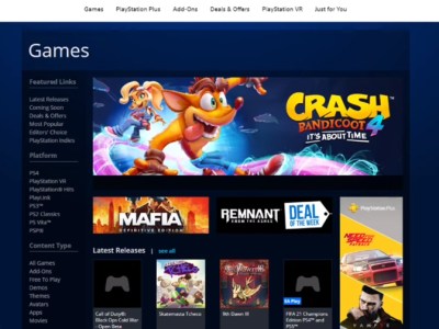 old playstation store website still works