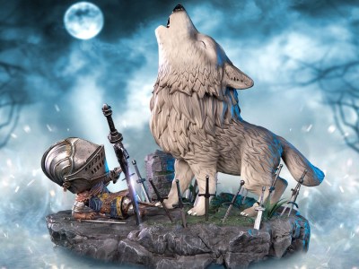 dark souls great grey wolf sif sd figure statue